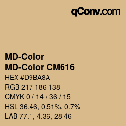 Color code: MD-Color - MD-Color CM616 | qconv.com