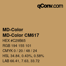 Color code: MD-Color - MD-Color CM617 | qconv.com