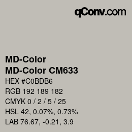 Color code: MD-Color - MD-Color CM633 | qconv.com