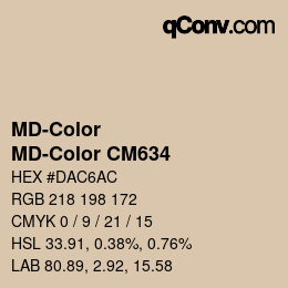 Color code: MD-Color - MD-Color CM634 | qconv.com