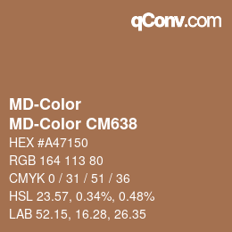 カラーコード: MD-Color - MD-Color CM638 | qconv.com