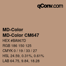 カラーコード: MD-Color - MD-Color CM647 | qconv.com