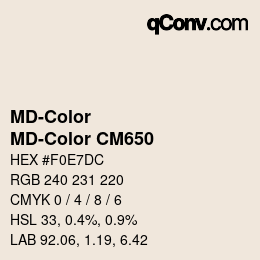 Color code: MD-Color - MD-Color CM650 | qconv.com