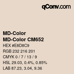 カラーコード: MD-Color - MD-Color CM652 | qconv.com