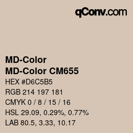 Code couleur: MD-Color - MD-Color CM655 | qconv.com