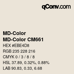 カラーコード: MD-Color - MD-Color CM661 | qconv.com