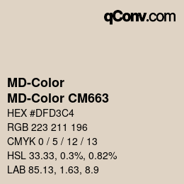 カラーコード: MD-Color - MD-Color CM663 | qconv.com
