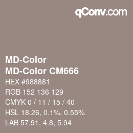 Color code: MD-Color - MD-Color CM666 | qconv.com