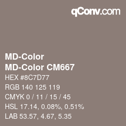 カラーコード: MD-Color - MD-Color CM667 | qconv.com