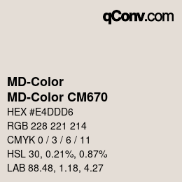 カラーコード: MD-Color - MD-Color CM670 | qconv.com