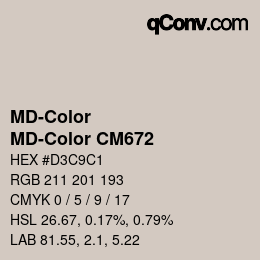 カラーコード: MD-Color - MD-Color CM672 | qconv.com