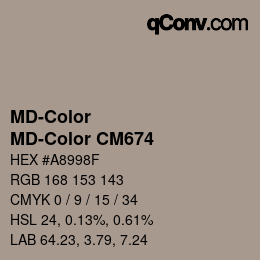 Color code: MD-Color - MD-Color CM674 | qconv.com