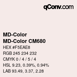 Color code: MD-Color - MD-Color CM680 | qconv.com