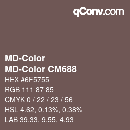 カラーコード: MD-Color - MD-Color CM688 | qconv.com