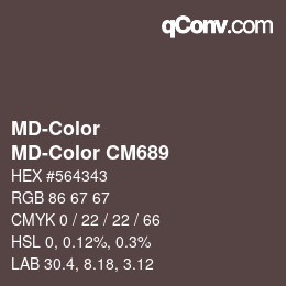 Código de color: MD-Color - MD-Color CM689 | qconv.com