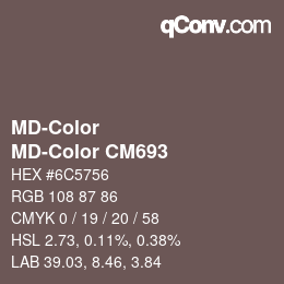 Color code: MD-Color - MD-Color CM693 | qconv.com