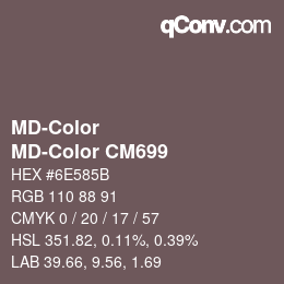 Color code: MD-Color - MD-Color CM699 | qconv.com