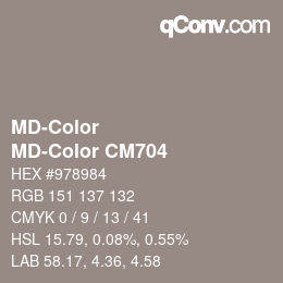 Color code: MD-Color - MD-Color CM704 | qconv.com