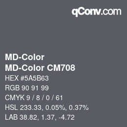 Color code: MD-Color - MD-Color CM708 | qconv.com