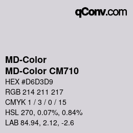 カラーコード: MD-Color - MD-Color CM710 | qconv.com