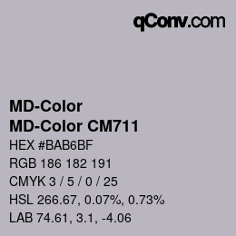 Código de color: MD-Color - MD-Color CM711 | qconv.com