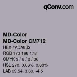 Color code: MD-Color - MD-Color CM712 | qconv.com