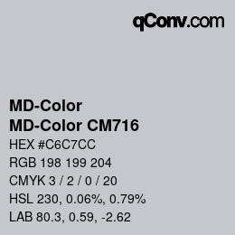 カラーコード: MD-Color - MD-Color CM716 | qconv.com