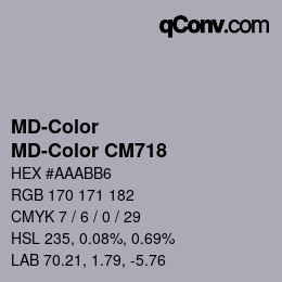 Color code: MD-Color - MD-Color CM718 | qconv.com