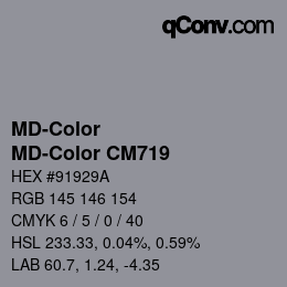 Color code: MD-Color - MD-Color CM719 | qconv.com