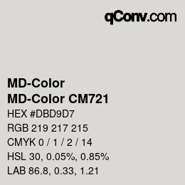 Color code: MD-Color - MD-Color CM721 | qconv.com