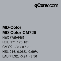 カラーコード: MD-Color - MD-Color CM726 | qconv.com
