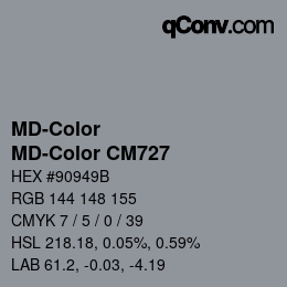 カラーコード: MD-Color - MD-Color CM727 | qconv.com