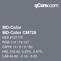 Color code: MD-Color - MD-Color CM728 | qconv.com
