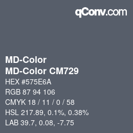 Color code: MD-Color - MD-Color CM729 | qconv.com