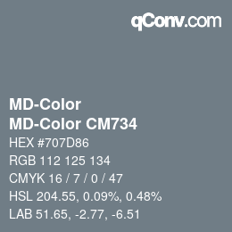 カラーコード: MD-Color - MD-Color CM734 | qconv.com