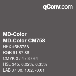 カラーコード: MD-Color - MD-Color CM758 | qconv.com