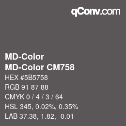 カラーコード: MD-Color - MD-Color CM758 | qconv.com