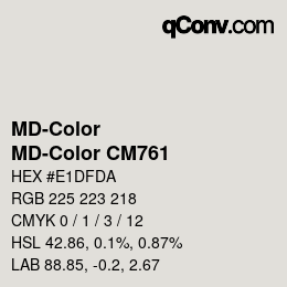 Color code: MD-Color - MD-Color CM761 | qconv.com