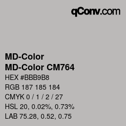 Código de color: MD-Color - MD-Color CM764 | qconv.com