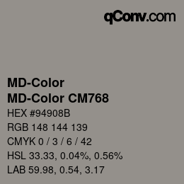 Color code: MD-Color - MD-Color CM768 | qconv.com