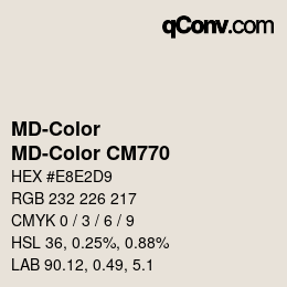 Color code: MD-Color - MD-Color CM770 | qconv.com