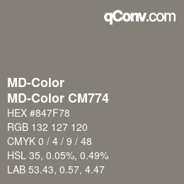 Color code: MD-Color - MD-Color CM774 | qconv.com