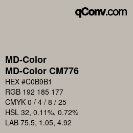 Color code: MD-Color - MD-Color CM776 | qconv.com