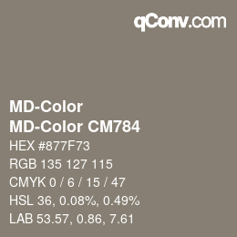カラーコード: MD-Color - MD-Color CM784 | qconv.com