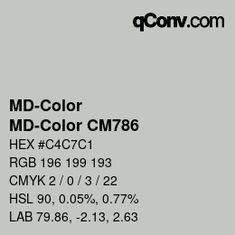 カラーコード: MD-Color - MD-Color CM786 | qconv.com
