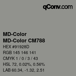カラーコード: MD-Color - MD-Color CM788 | qconv.com