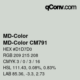 Color code: MD-Color - MD-Color CM791 | qconv.com