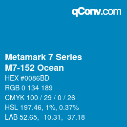 Código de color: Metamark 7 Series - M7-152 Ocean | qconv.com