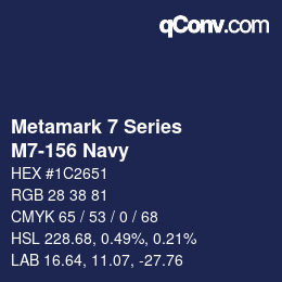 Código de color: Metamark 7 Series - M7-156 Navy | qconv.com