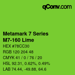 Farbcode: Metamark 7 Series - M7-160 Lime | qconv.com